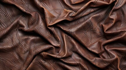 Obraz premium Brown leather with geometric pattern texture.
