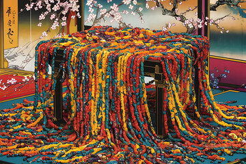 background with colorful stones