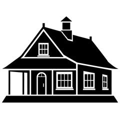 Home Property Silhouette Vector Art High Quality Real Estate Illustrations for Creative Designs.