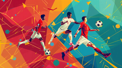 illustiation abstract football player background