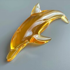 Glass Dolphin Sculpture.