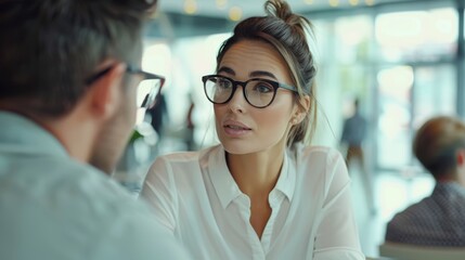 Fototapeta premium The Woman in Glasses