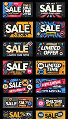 Colorful Sale and Promotion Banners Collection