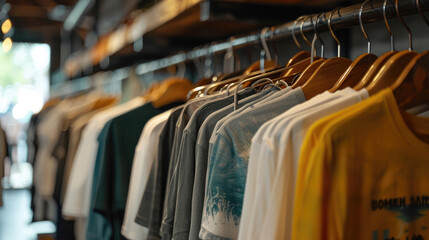 Showcase of Retro T-Shirts. Vintage Aesthetic with Faded Graphics and Distressed Prints