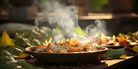 Photograph of a Balinese cremation ceremony. Concept Balinese Culture, Religious Traditions, Spiritual Practices, Ceremony Documentation