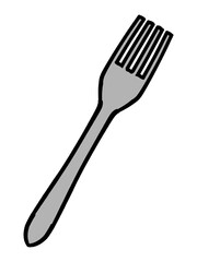 シンプルなフォークのイラスト素材
