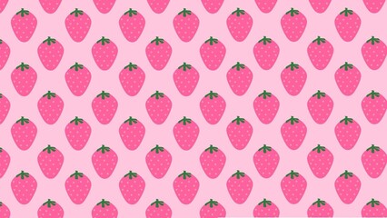 strawberrys on pink fabric by the yard