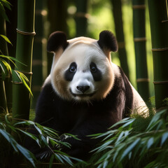 팬더, Panda, 대나무, Bamboo, 흑백, Black and white, 곰, Bear, 중국, China, 멸종위기,...