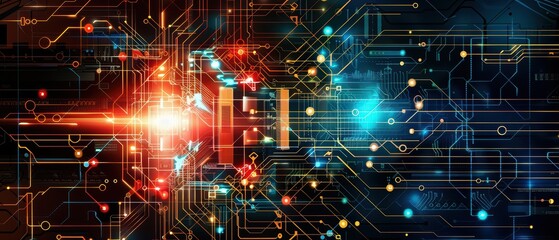 Ultrawide Abstract Technology Background 21:9 4k