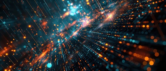 Obraz premium Ultrawide Abstract Technology Background 21:9 4k