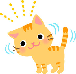 頭を擦り付ける機嫌のいい猫