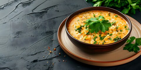 Haleem Traditional South Asian Dish on a White Background. Concept Food Photography, South Asian Cuisine, Traditional Dishes, Culinary Art, White Background