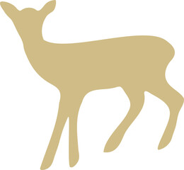 A deer is shown in a silhouette, with its head and ears visible