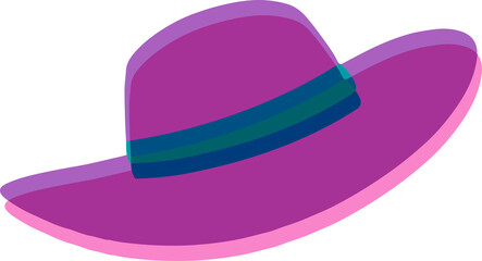 illustration of a pink hat