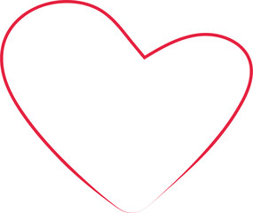 red heart isolated on white