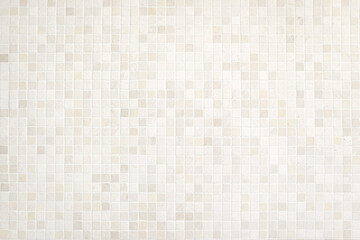 Cream and white ceramic tile floor wall pattern or white ceramic tile background