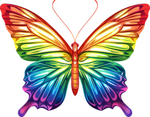 Colorful Butterfly Vector Illustration.