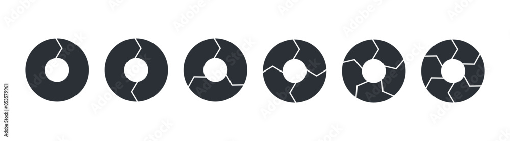 Wall mural rotation arrows in circular motion. circle arrow combinations. set of circular infographics. graphic