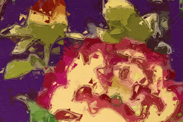 Oil paintings and various flowers, birds, landscapes, roses, peonies, peacocks, etc. are beautiful