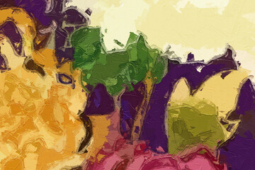 Oil paintings and various flowers, birds, landscapes, roses, peonies, peacocks, etc. are beautiful