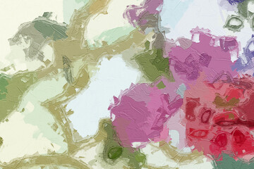 Oil paintings and various flowers, birds, landscapes, roses, peonies, peacocks, etc. are beautiful