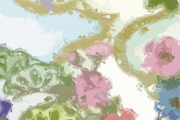 Oil paintings and various flowers, birds, landscapes, roses, peonies, peacocks, etc. are beautiful