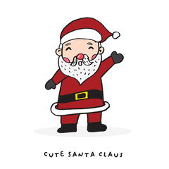 cute Santa Claus cartoon doodle