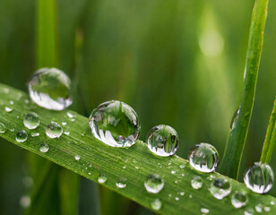 풀잎물방울배경