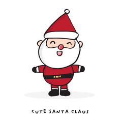 cute Santa Claus cartoon doodle