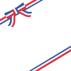 トリコロールのリボンフレーム