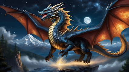 Dragon in the Night Sky Dragon in the Night Sky