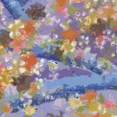 Oil paintings and various flowers, lotus leaves, lotus flowers, goldfish ponds, chrysanthemums, rose