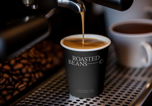 Paper Coffee Cup Mockup With Generative AI