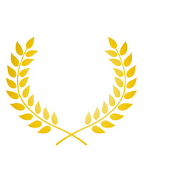 gold award, award, laurel, tree wreath, golden, leaves, icon, design, celebration, badge, symbol, success, illustration,