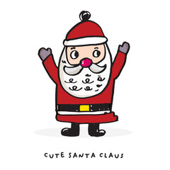 cute Santa Claus cartoon doodle