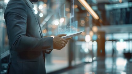 The businessman with digital tablet