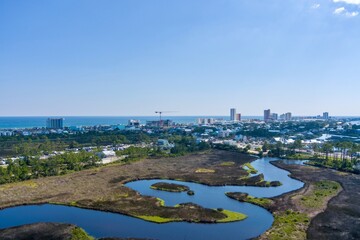 Aerial view of Gulf Shores, Alabama