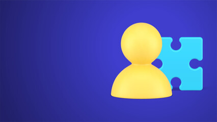 Leadership commercial business strategy brainstorming problem solving puzzle jigsaw 3d icon vector