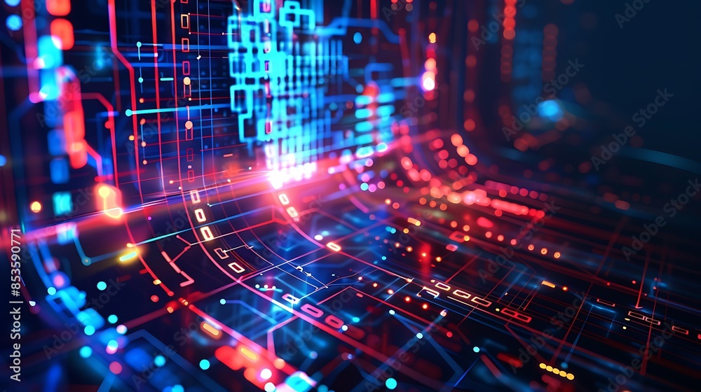 Poster data and internet topics abstract tech background