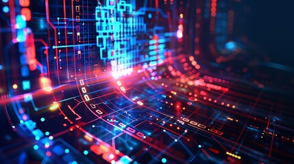 Obraz premium Data and Internet topics Abstract tech background