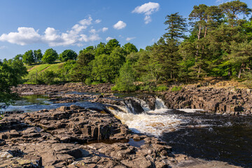The Low Force Waterfall near Bowlees, County Durham, England, UK