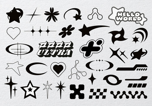 Retro Icon Design Set