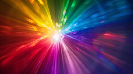 Colorful Light Burst Generative AI