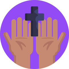 Two hands clasped together in a gesture of reverence and supplication, symbolizing the act of prayer and spiritual connection.