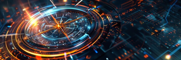 Digital compass: A strategic explorer for businesses, Vision crisis, Mission path, Agency creative, Digital strategy, Market decision, Achievement strategy, Financial stock, Company vision