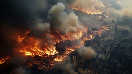 Fototapeta premium fire in the forest