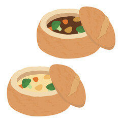 シチューパンのイラスト