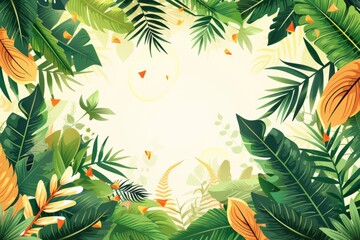 Summer Background illustration created with Generative AI