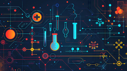 health care and science icon pattern medical innovation concept 