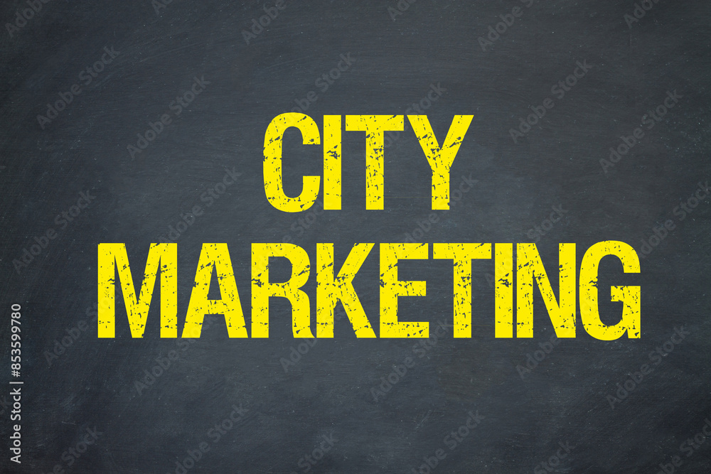 Wall mural city marketing